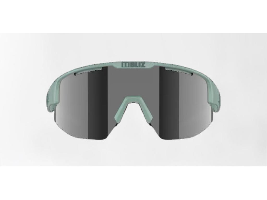 Bliz Matrix Small (30) - Cykelbriller -  Smoke Silver Mirror Lens - Mat Grøn