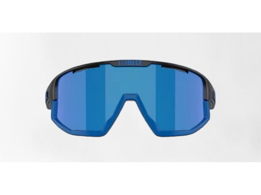 Bliz Fusion Small (25) - Cykelbriller - Brown Mirro/Blue Lens - Mat Sort