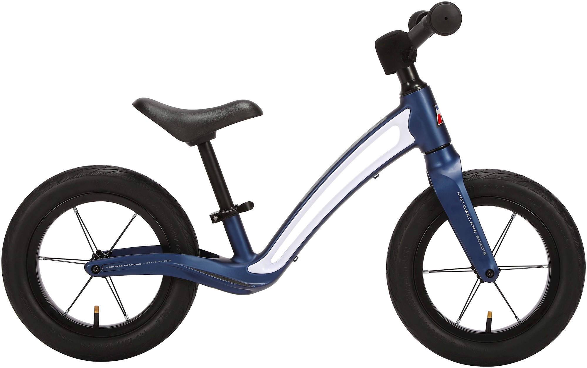 Motobecane Roadie 12" Løbecykel - Blå/Hvid Tilbud!