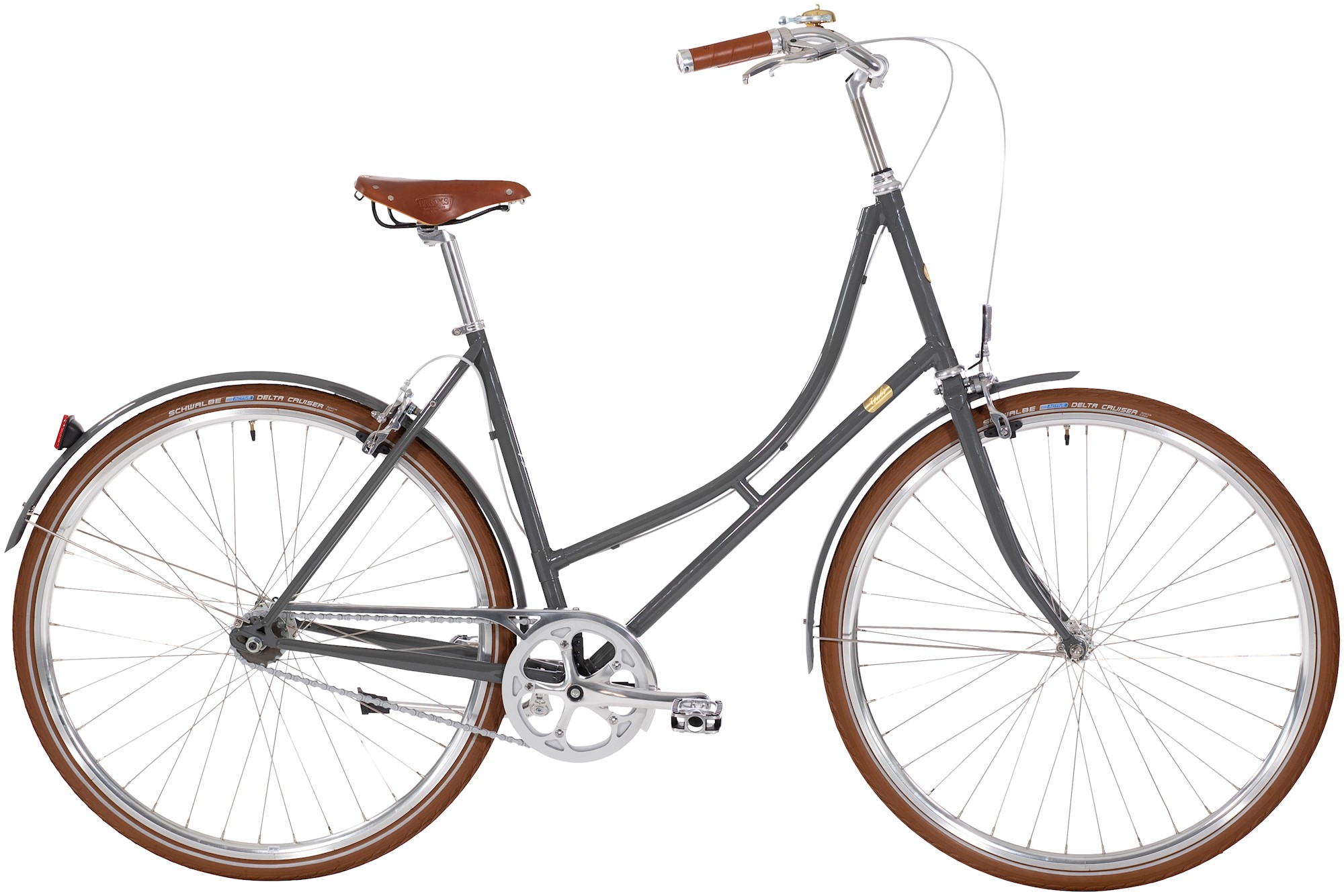 Bike by Gubi 8g Damecykel med Fælgbremse - Grå 2023