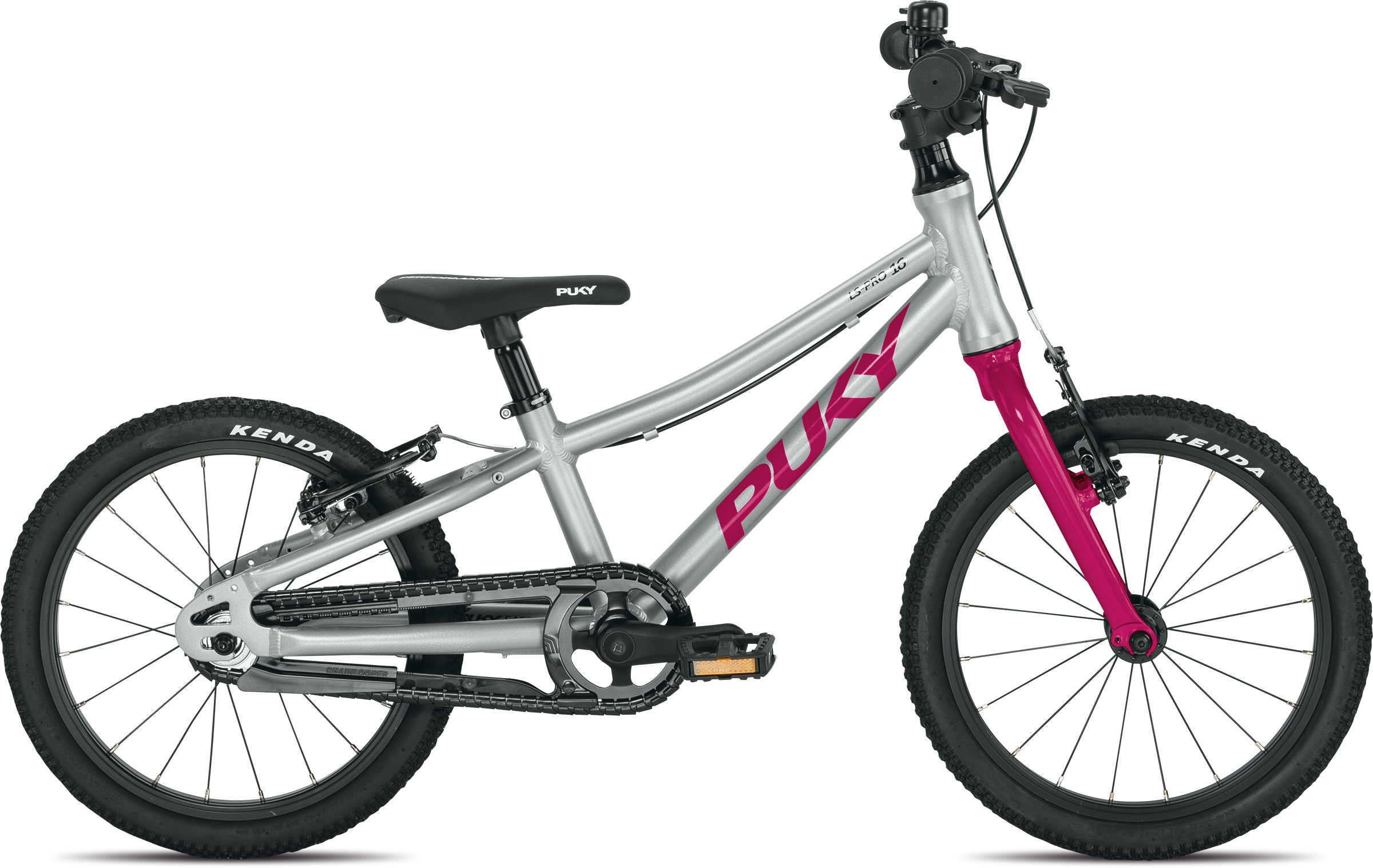 PUKY LS-PRO 16 Alu Børnecykel - Sølv/lilla Tilbud!