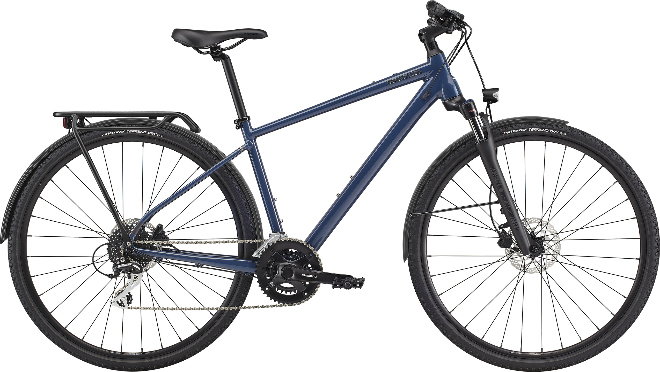 Cannondale Quick CX EQ 2024 - Blå Herrecykel på tilbud!