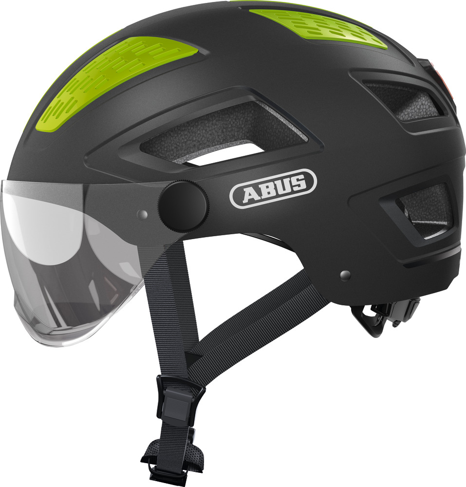 Abus Hyban 2.0 ACE Cykelhjelm m. LED og visir - Grå