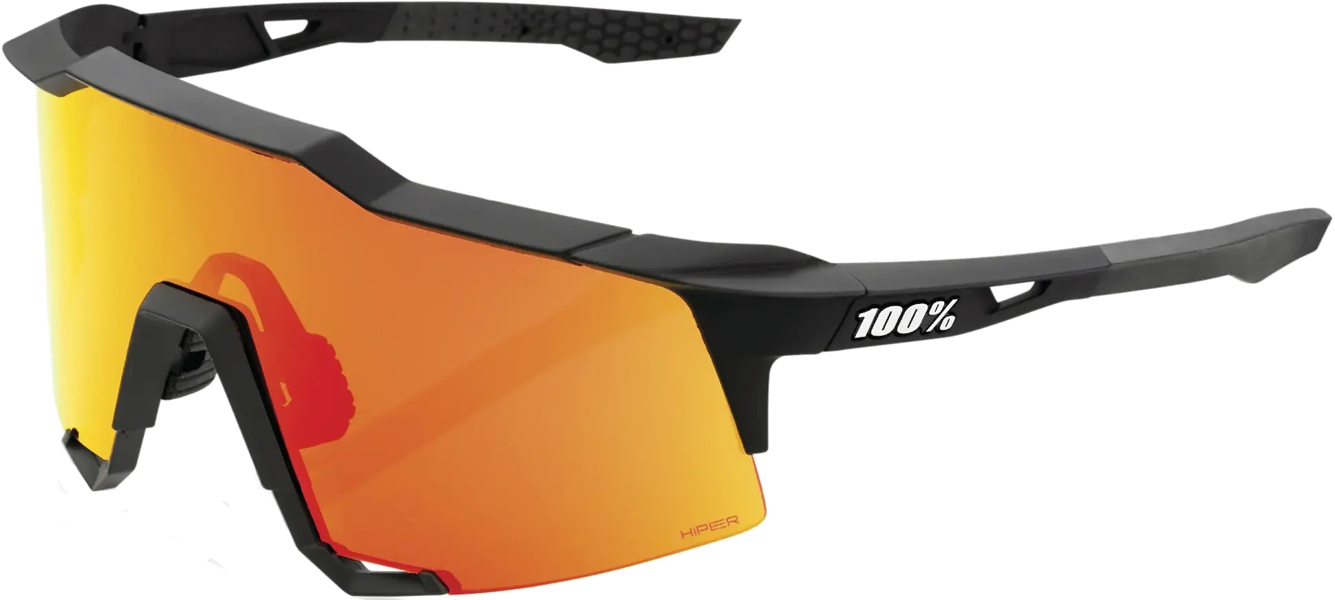 100% SPEEDCRAFT - Soft Tact Black - HiPER Red Multilayer Mirror Lens    196261017120