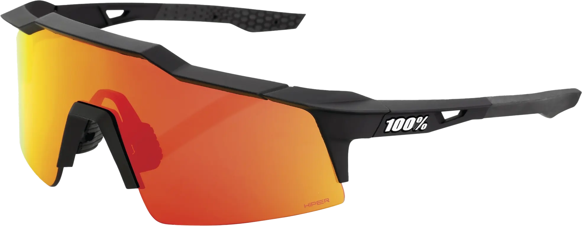 100% SPEEDCRAFT SL - Soft Tact Black - HiPER Red Multilayer Mirror Lens    196261017236