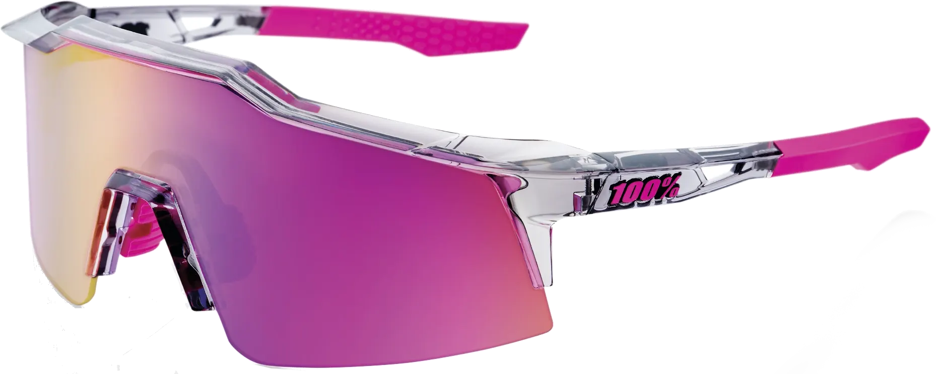 100% SPEEDCRAFT SL - Polished Translucent Grey - Purple Multilayer Mirror Lens    196261018844