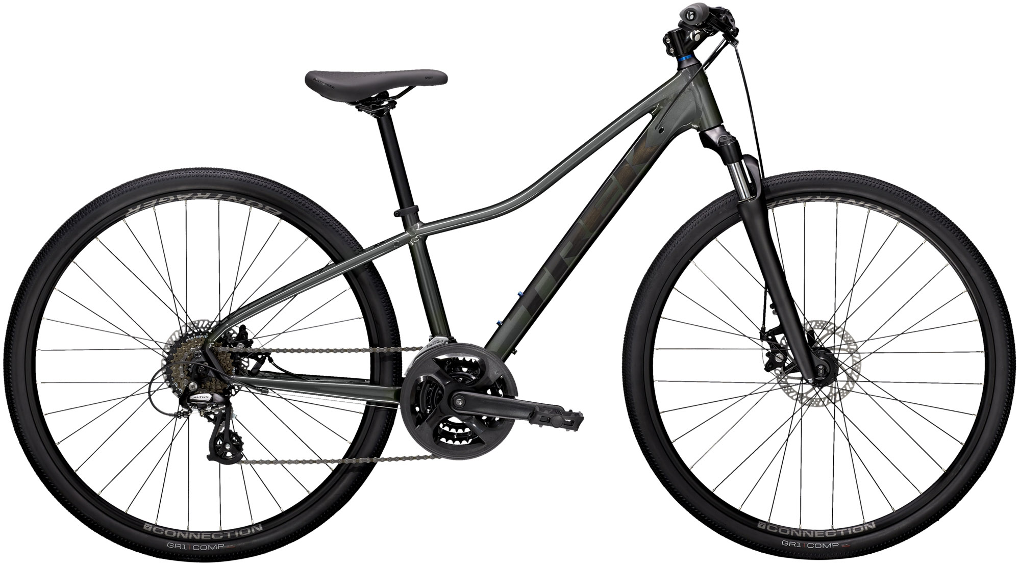 Trek Dual Sport 1 Damecykel 2022 - Grå tilbud!