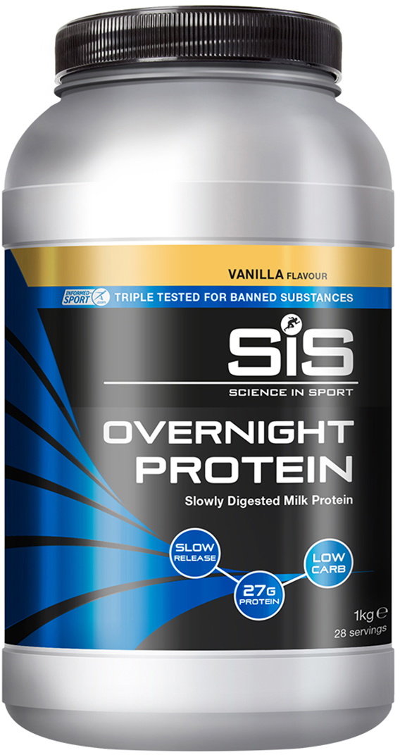 SIS Overnight Protein Vanilje - 1kg Energipulver