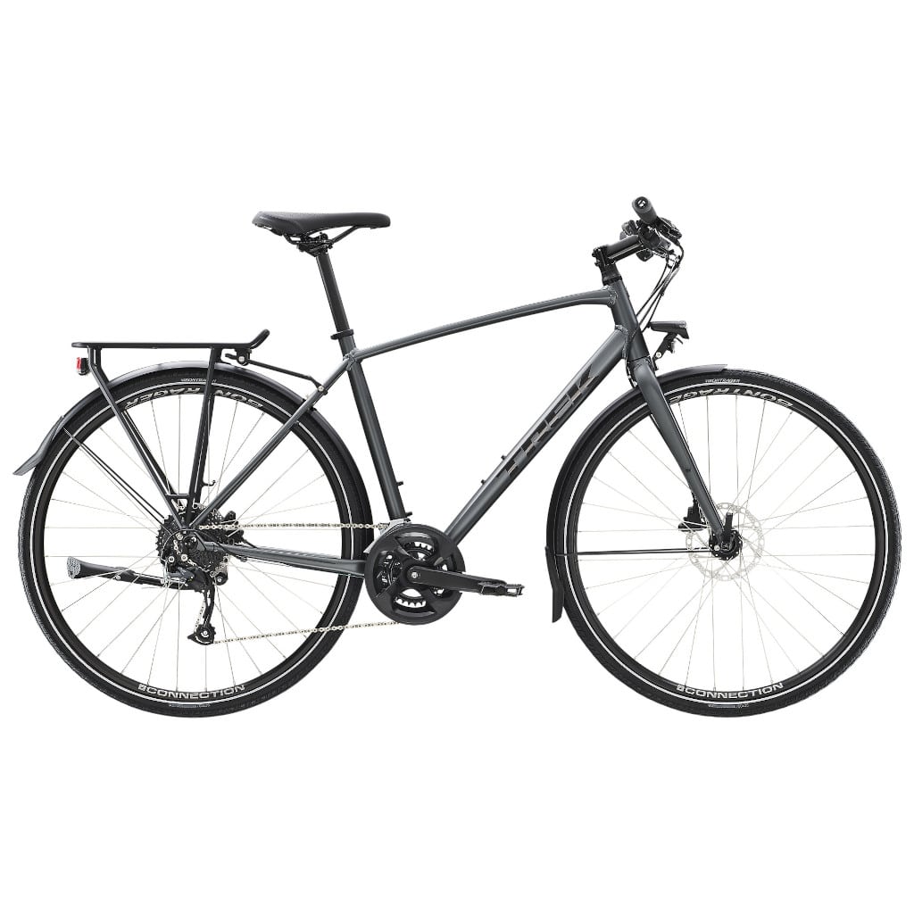 Trek FX 2 Disc Herrecykel - Satin Lithium Grey & Viper Red
