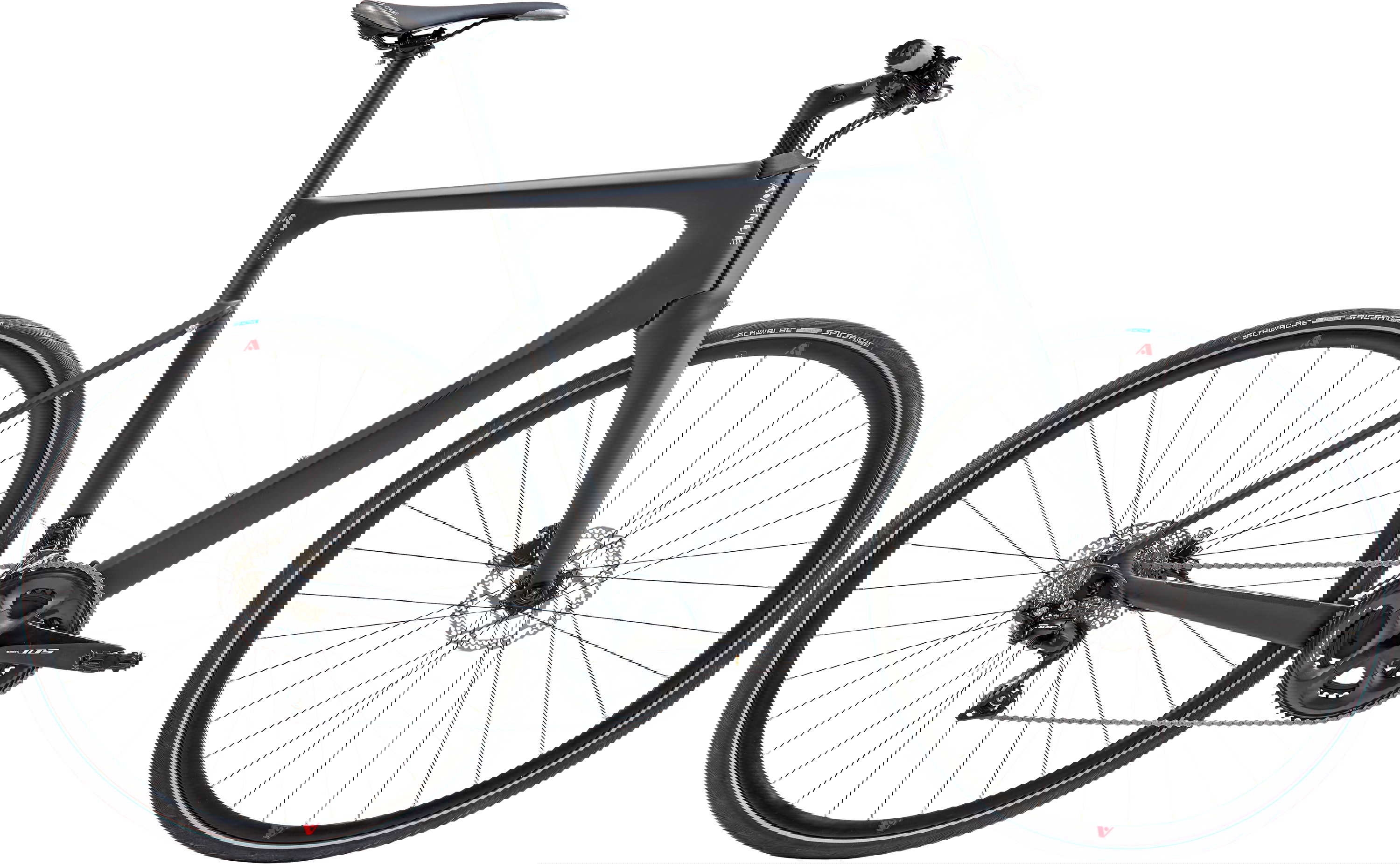 Avenue Empire Carbon Herrecykel 22g Shimano 105 - Sort