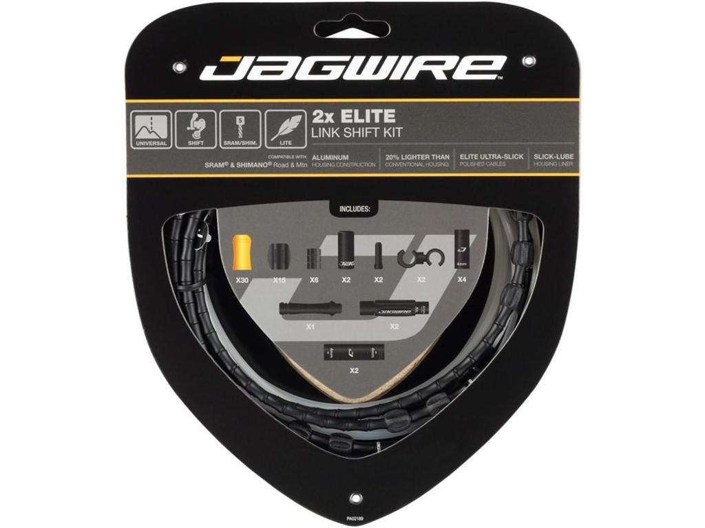 Jagwire Elite Link Bremsekabelsæt til Road/MTB - 2stk - Sort