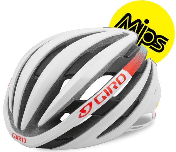 Giro Ember MIPS cykelhjelm i mat hvid/turkis/cermillion - Small (51-56 cm)   Small (51-56 cm) 768686744419
